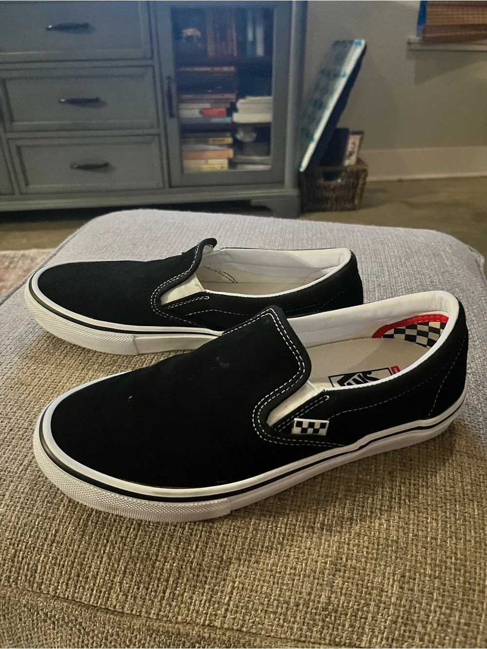 Vans Classic Pop Cush Slip-On Skate Shoe - Black/White
